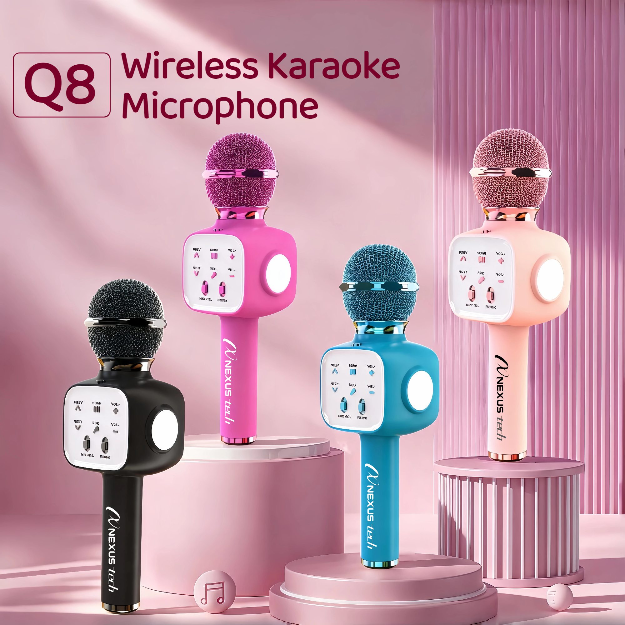 Speakers - Microfono karaoke wireless Bluetooth 5.2, altoparlante
