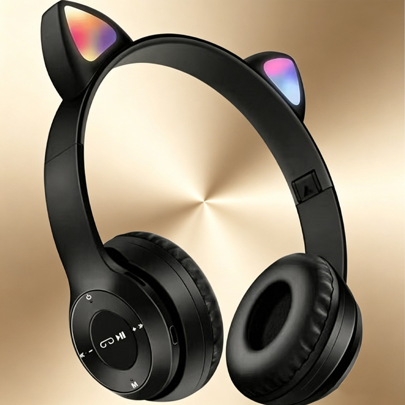 Cat Ear Bluetooth Headset Led - P47M Cuffie Bluetooth 5.0 con Orecchie
