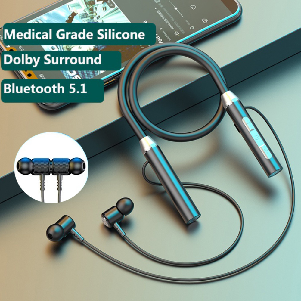 Cuffie senza fili Bluetooth 5. - Magnetic Neckband Sports Earphones recensione e prezzo
